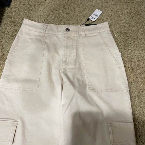 Express Ladies Tan Straight Ankle High Rise Joggers Jeans NWT Size 0 - Picture 4 of 6